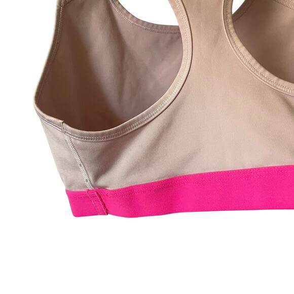 Nike Womens Medium Racerback Sports Bra Pink Dri-Fit Workout Activewear Basic - Picture 8 of 8